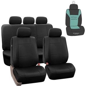 Leather Car Seat Covers, Black Color, NEVER USED